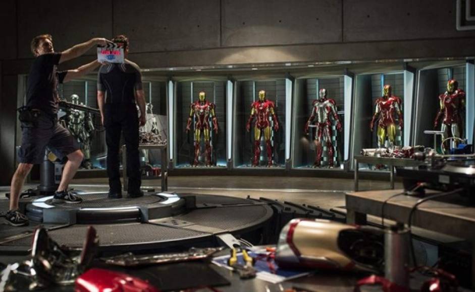 El detallado set de armaduras de 'Iron Man 3' (2013) no fue producto de los gráficos generados por computadora.