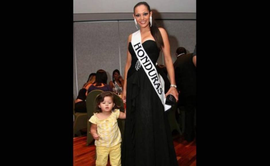 Su pequeña Daniela ha sido testigo de las diferentes participaciones de su madre en concursos de belleza.