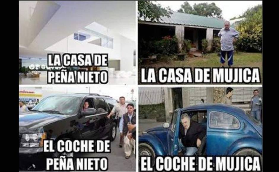 Los mexicanos han hecho comparaciones entre la casa de Enrique Peña Nieto y Angélica Rivera con el del presidente Mujica de Uruguay.