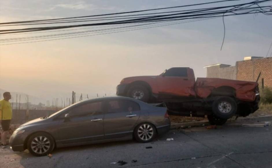 Un conductor en presunto estado de ebriedad provocó un múltiple accidente en Comayagüela, Distrito Central.