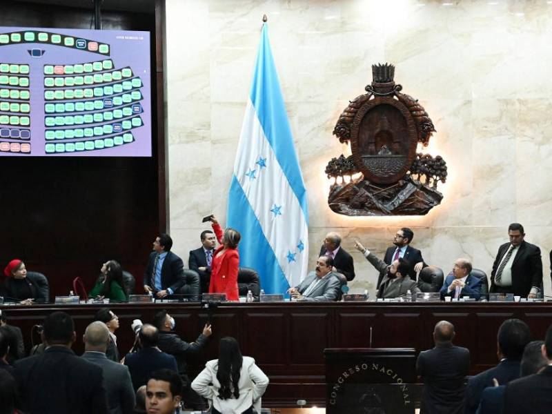 Diputados del Congreso Nacional de Honduras en la sesión de este jueves 16 de febrero de 2023.