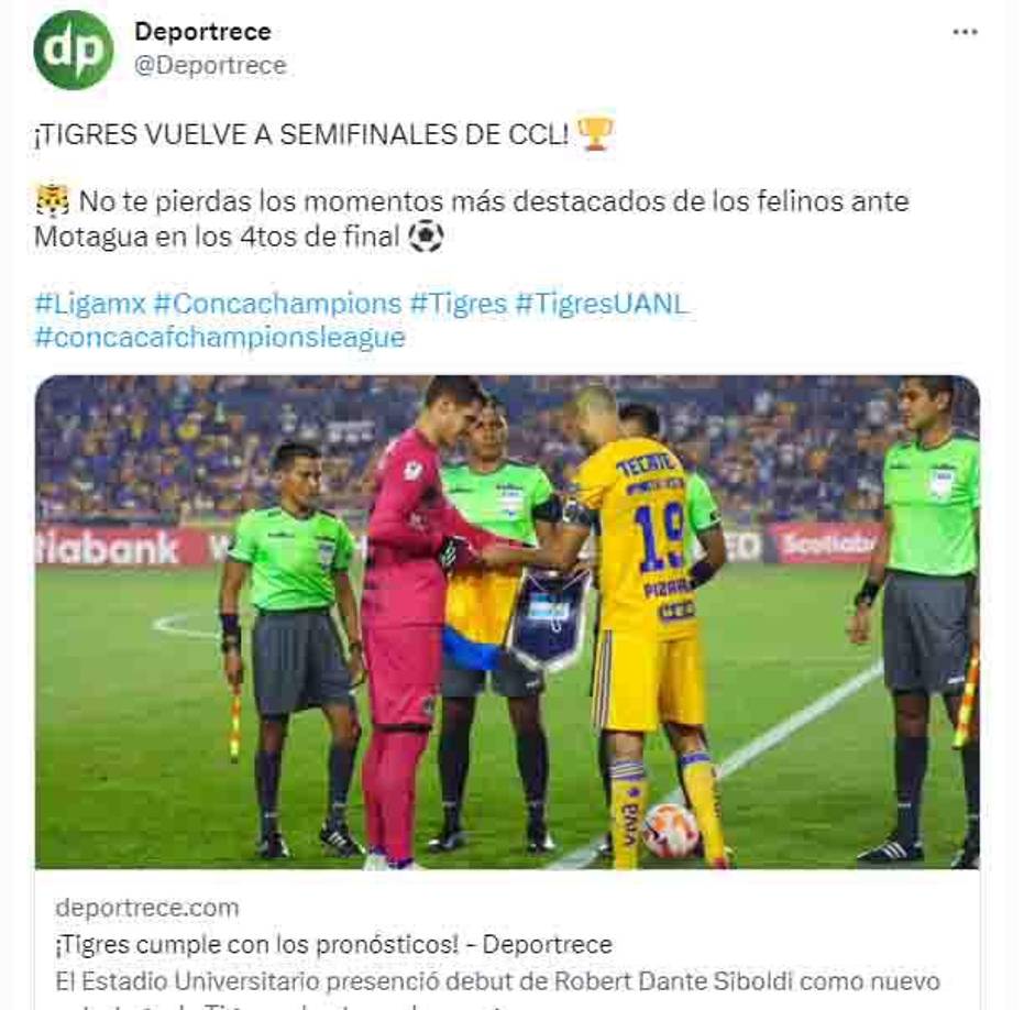 Los medios mexicanos destacaron el 5-0 de los Tigres ante Motagua.