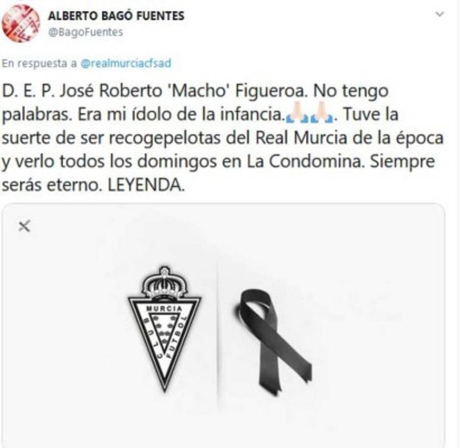 Para muchos aficionados del Real Murcia, el exjugador hondureño fue el ídolo de la infancia de ellos.