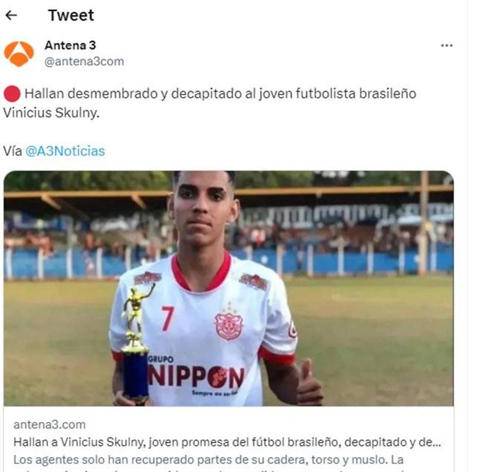 La noticia ha sido divulgada inclusive en España.