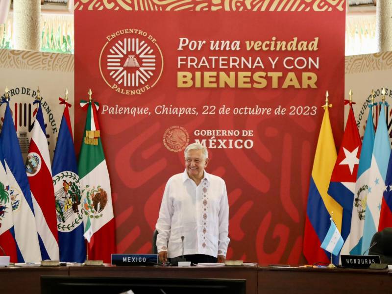 El presidente de México, Andrés Manuel López Obrador, durante la cumbre migratoria.