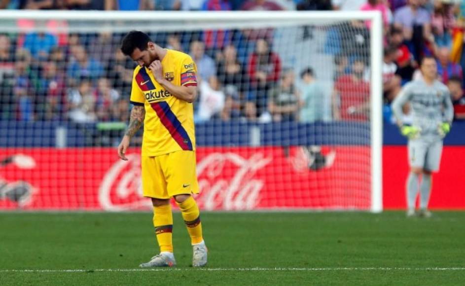 Messi quedó muy triste y dolido por la derrota del Barcelona ante Levante.