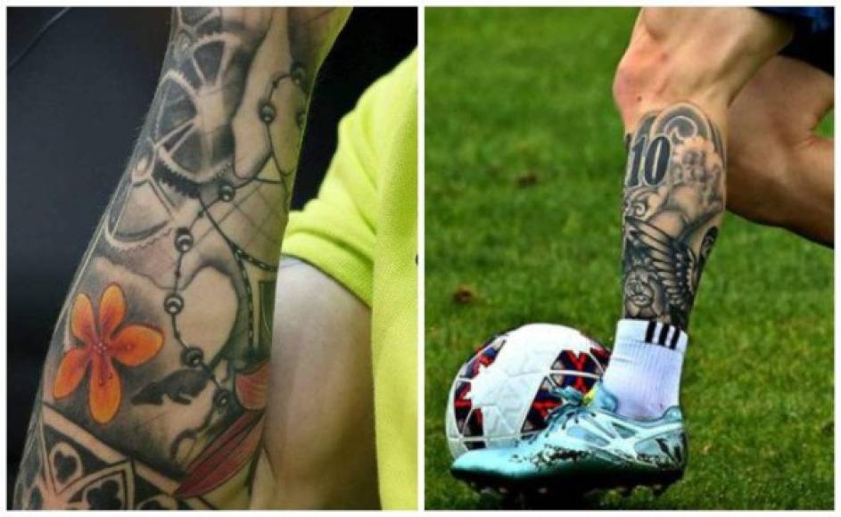 Messi cuenta con una amplia variedad de tatuajes en diferentes zonas del cuerpo. Algunos de estos diseños se han ido completando con los años, otros han cambiado y se han tapado con nuevos diseños.