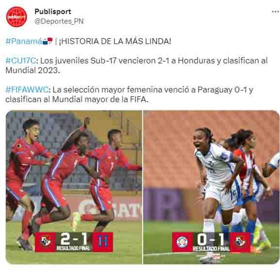 Histórica: Además de la clasificación al Mundial Sub-17, en Panamá festejaron que la selección femenina de su país también avanzó a la Copa del Mundo.
