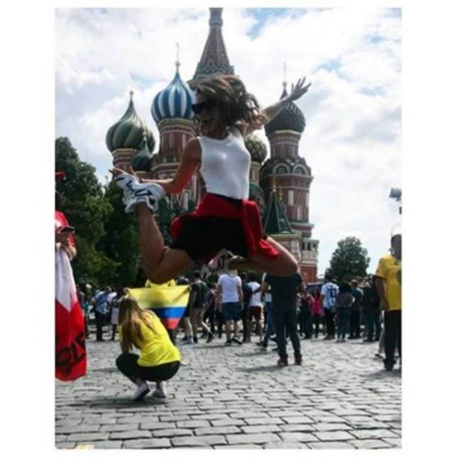 Anna Maria Lewandowska viajó a Rusia para ver jugar a su marido. Foto Instagram