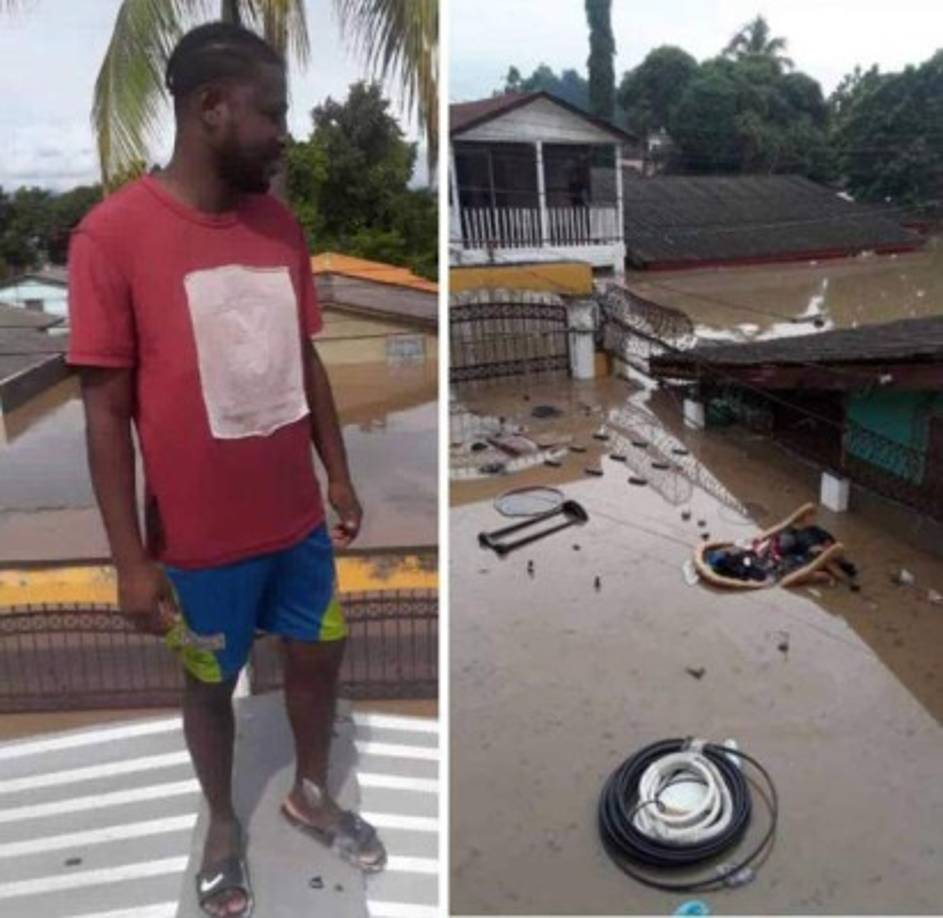 La casa de Roby Norales se inundó en su totalidad y perdió todas las pertenencias en la Lima, Cortés.