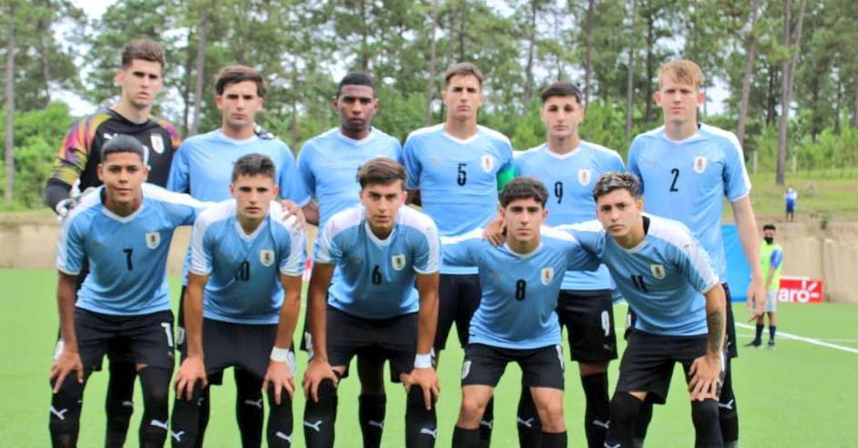 El 11 titular de la Sub-20 de Uruguay que fue goleada por Honduras en Siguatepeque.