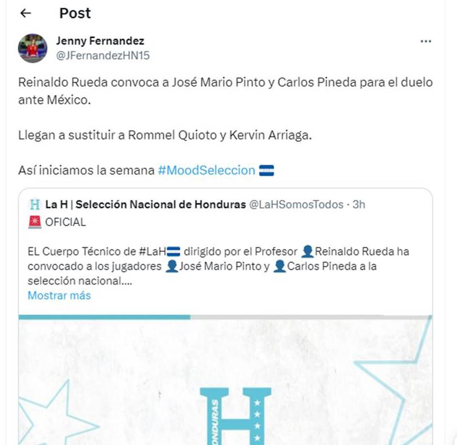 Jenny Fernández dejó su punto de vista. 