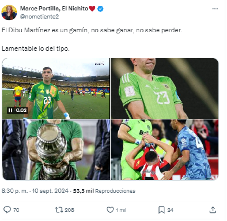 Tras esto las redes sociales reaccionaron y dejaron críticas para el portero argentino.