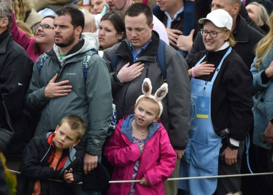 Los invitados disfrutaron de la tradicional easter egg roll.