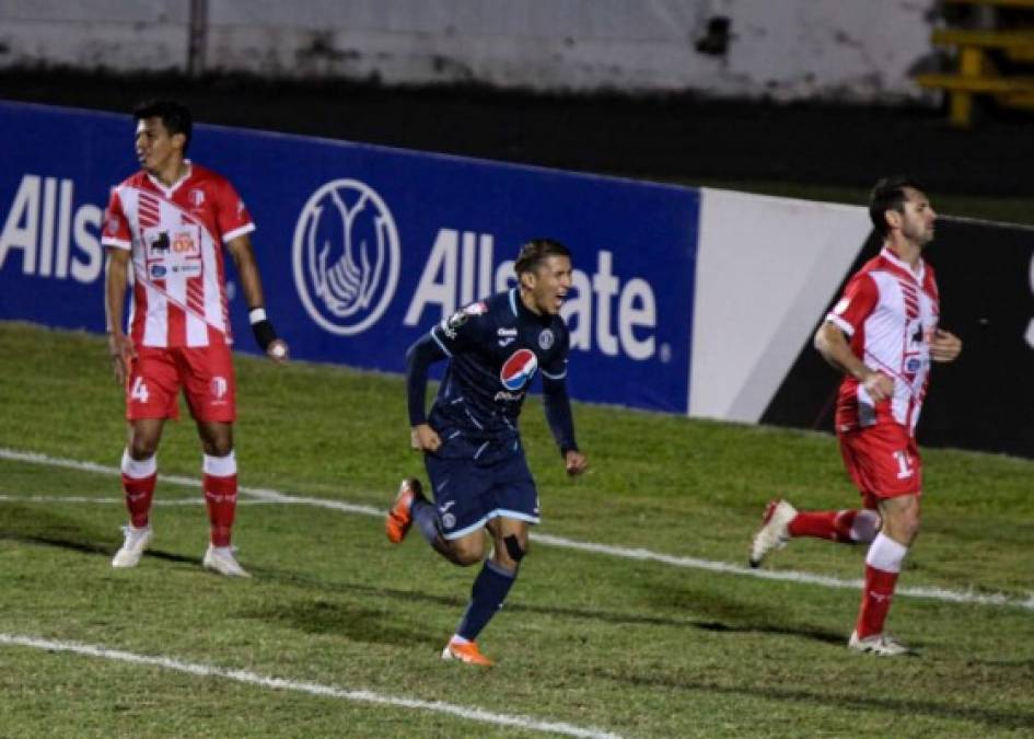 Kevin López puso a ganar al Motagua y así celebró su gol contra Real Estelí.