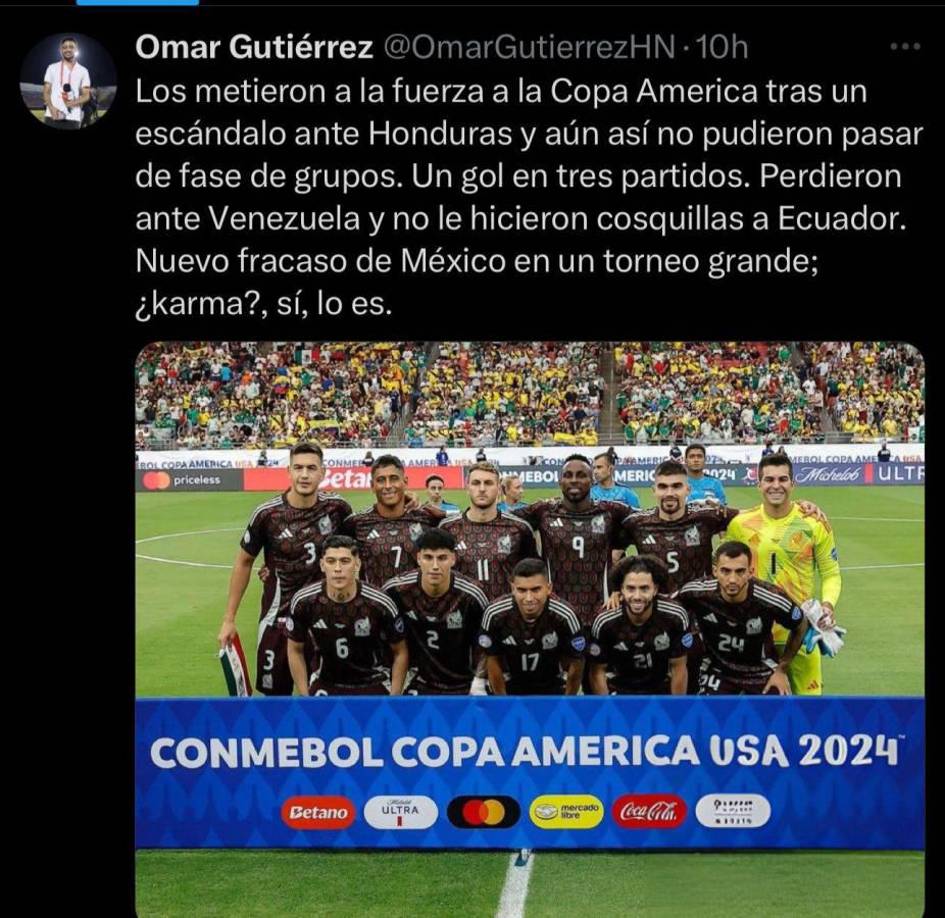 Omar Gutiérrez de Diario Diez dejó su análisis sobre la selección mexicana.