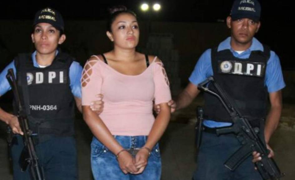 Una integrante de Pandilla 18 fue detenida cuando distribuía drogas en la colonia Cañada de Tegucigalpa.