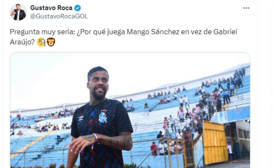 “¿Por qué juega Mango Sánchez en vez de Gabriel Araújo”, se preguntó Gustavo Roca.