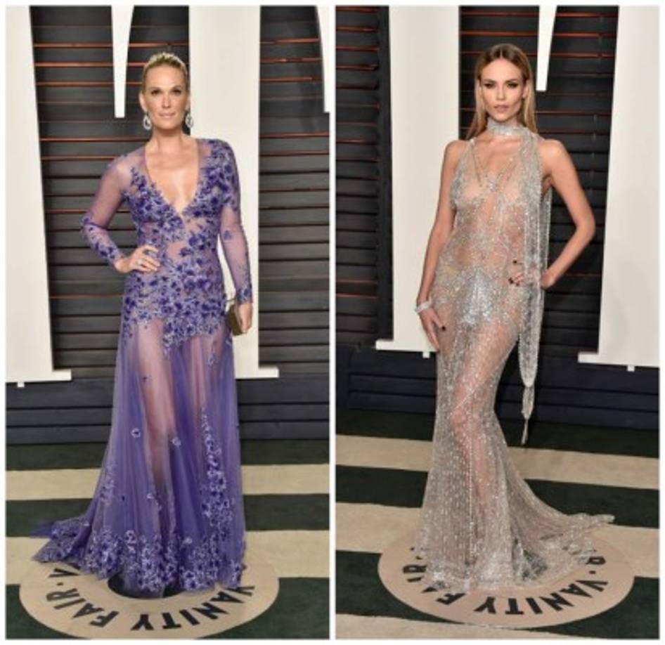 Las transparencias de Molly Sims y Natasha Poly.
