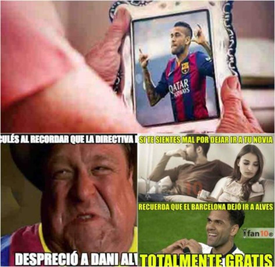 El pase a la Juve a la final de Champions tras vencer 2-1 al Mónaco no se han hecho esperar y hoy se burlan hasta del Barcelona debido al gran papel de Dani Alves, exjugador culé.