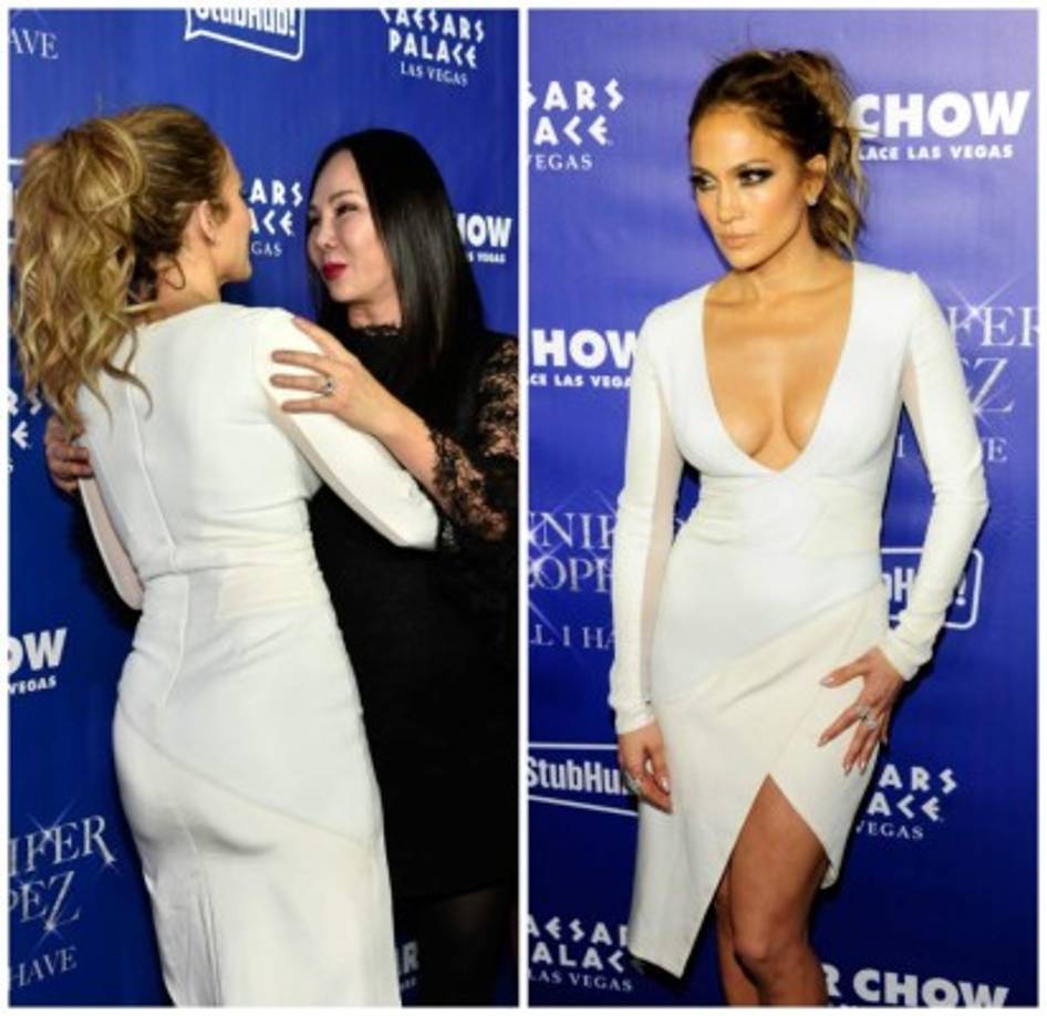 Muchos artistas de Hollywood no quisieron perderse el sensual debut de J-Lo, cuyas entradas estaban completamente agotadas.