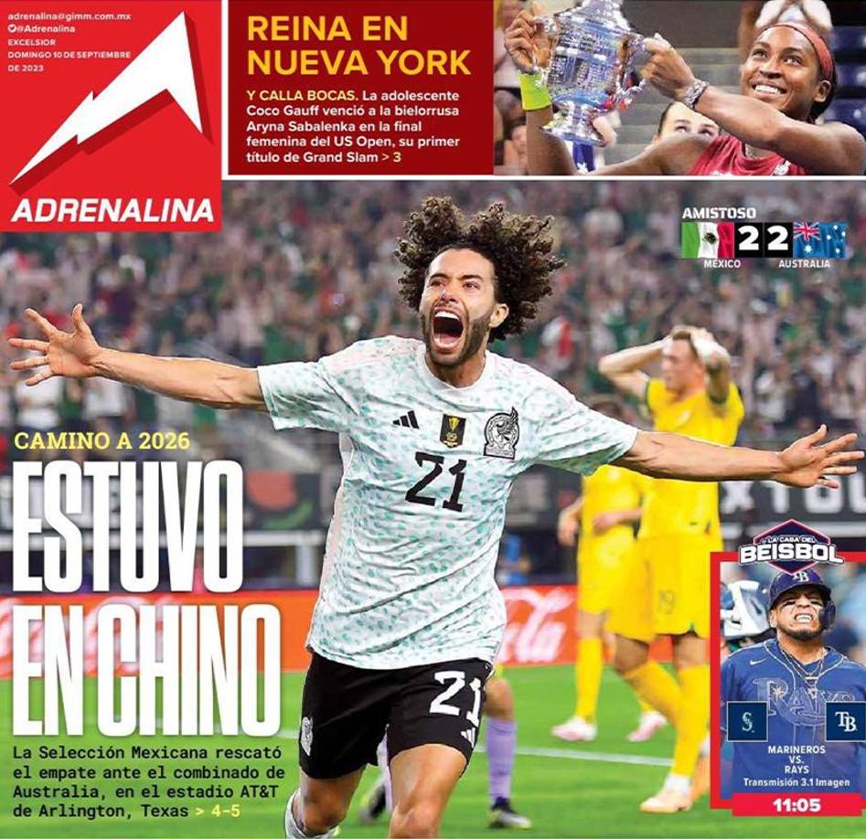 ”Estuvo en chino”, señaló en su portada el portal Adrenalina de México.