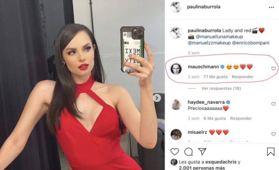 Luego de compartir una foto al lado de la hermosa modelo, los fans de Mauricio se dieron a la tarea de capturar los románticos comentarios que el actor le ha dejado a Paulina en sus fotos de Instagram.