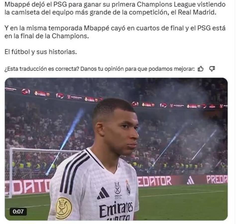 Memes humillan a Mbappé: burlas tras pase del PSG a la gran final de Champions