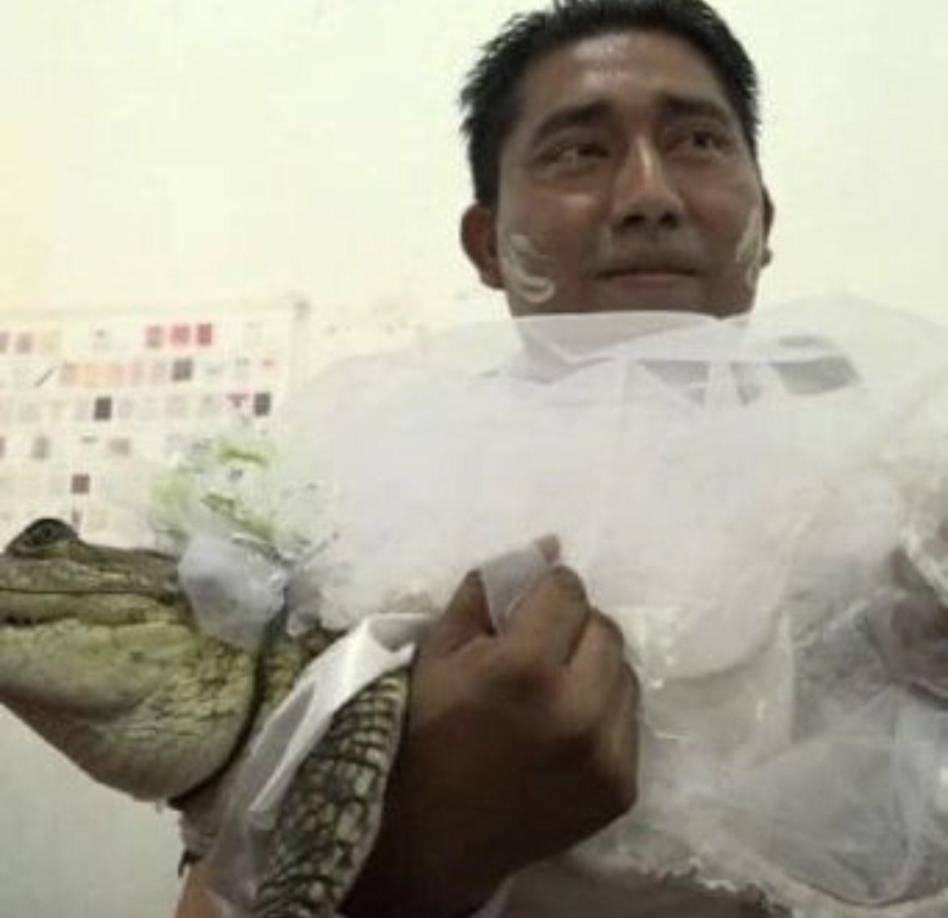 Dentro de la comunidad asentada en la localidad de San Mateo del Mar, estae año fue representada por la caimán hembra.