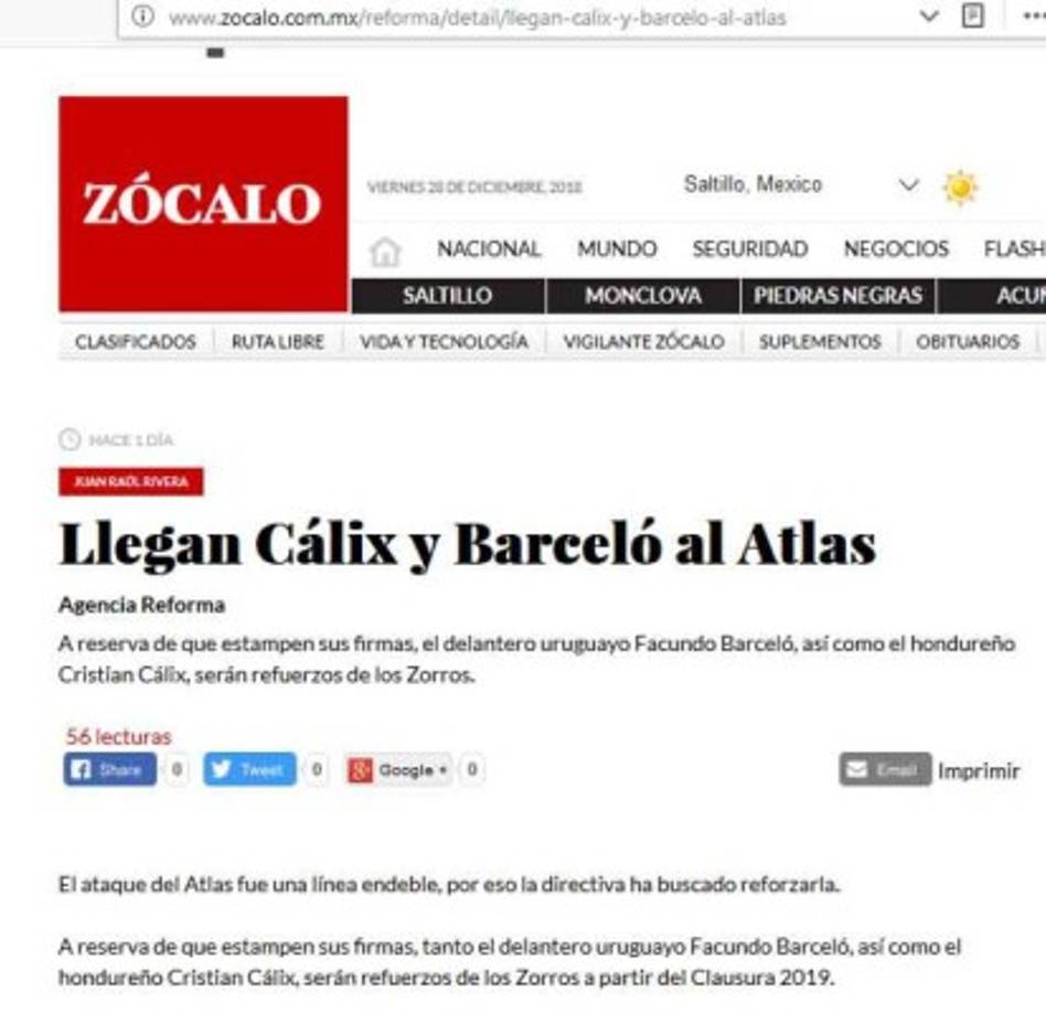 Lo más probable es que el hondureño Cristian Cálix permanezca en el equipo de reservas, aunque será inscrito en el primer equipo de los rojinegros.