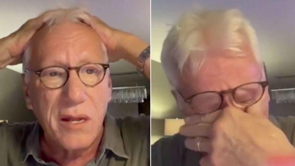 El actor James Woods no pudo evitar las lágrimas tras perder su casa.