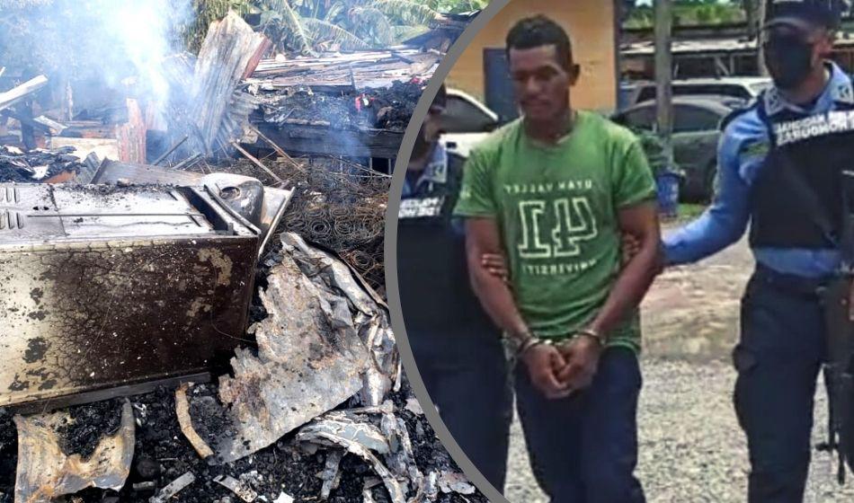Cae hombre que habría incendiado su casa para carbonizar a su pareja e hijo