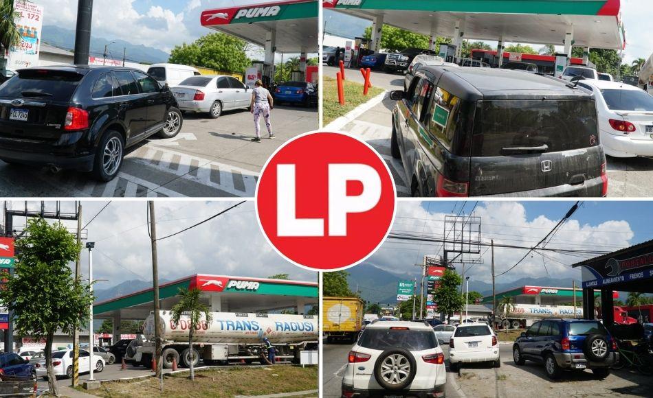 Caos en gasolineras por desabastecimiento de combustible en Honduras