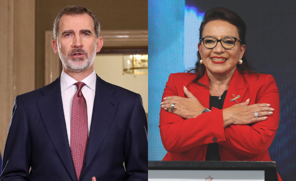 Confirman asistencia del rey de España a investidura de Castro en Honduras