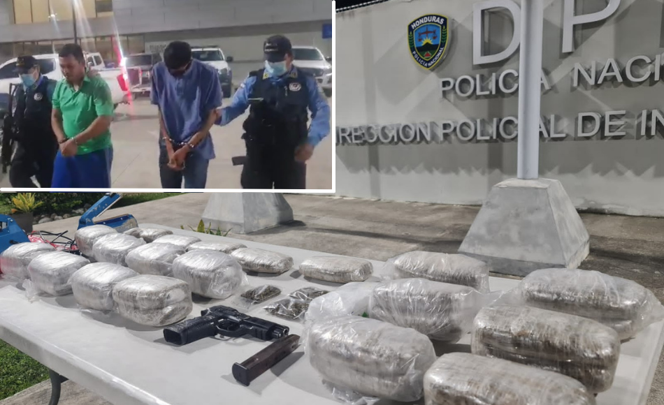 Caen supuestos miembros de la banda criminal “Los Olanchanos” en posesión de droga y armas de fuego