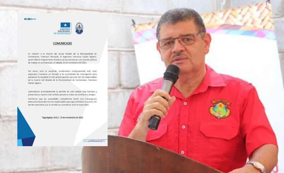 Partido Nacional exige investigación por asesinato de alcalde de Cantarranas