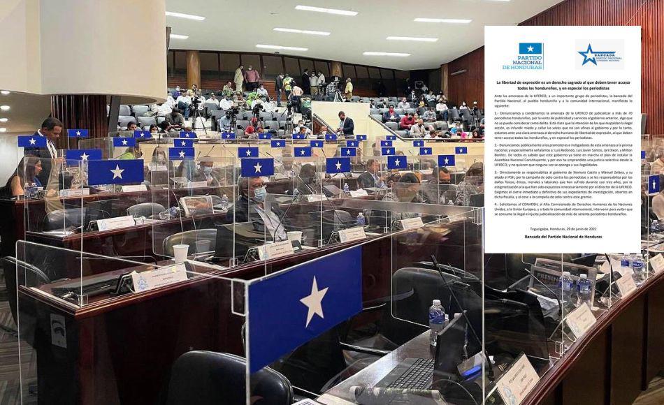 Partido Nacional condena “amenaza” de Uferco contra más de 70 periodistas