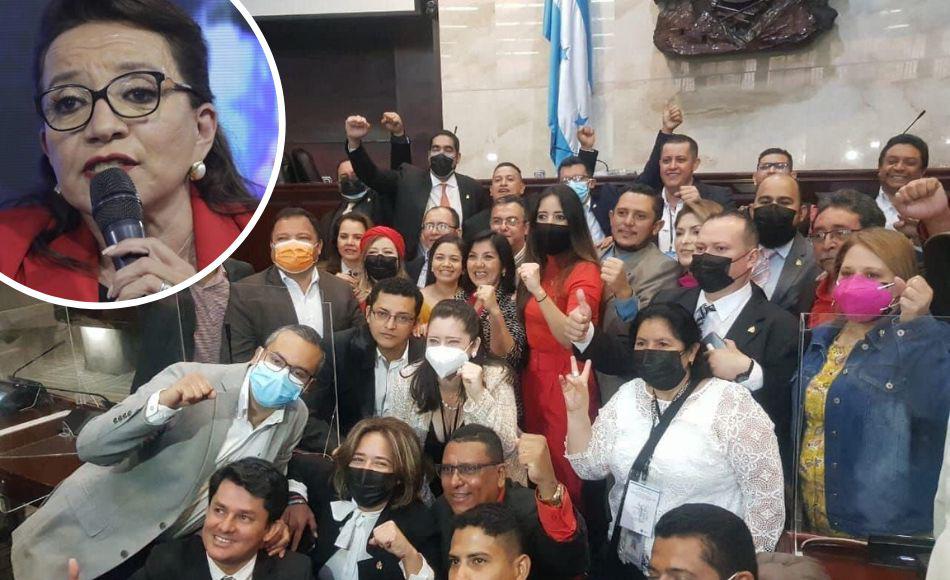 Xiomara Castro y bancada de Libre a reunión en Casa Presidencial