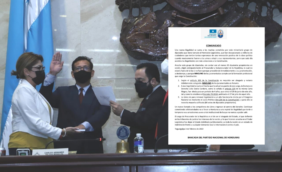 PN denuncia ilegalidad en juramentación de nuevo Procurador y Subprocurador en el CN