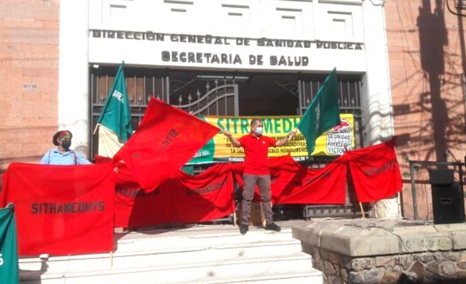 Sitramedhys protesta contra privatización de salud en hospitales de Cortés