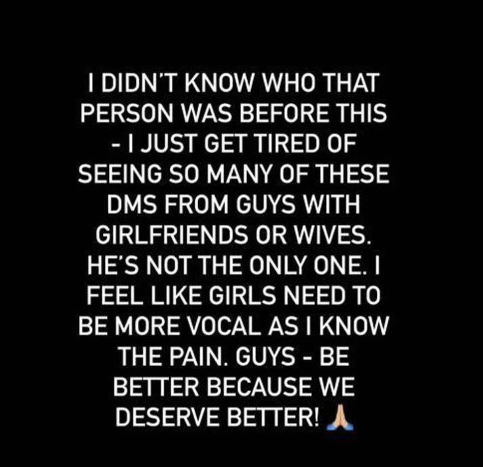 Celeste Bright ha mostrado en sus redes el mensaje que le ha enviado Neymar: “Estoy cansada de ver mensajes como este de hombres que tienen mujer o novia”.