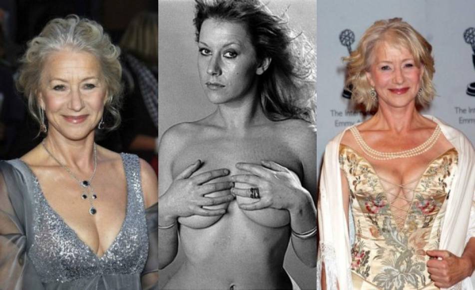 Helen Mirren (34C) : Cuesta creerlo, pero hubo un tiempo en el que un periodista se atrevió a cuestionar a Mirren como actriz. <br/><br/>En 1975 Michael Parkinson le preguntó '¿No crees que el tamaño de tus pechos distrae de tu actuación?... ¿para ser una actriz seria?'.<br/><br/>“¿Las actrices serias no pueden tener grandes senos, a eso te refieres?”, le cuestionó la actriz al presentador.<br/><br/>Después de tantos años y sus merecidos premios, Mirren ha probado que ser sensual no significa ser tonta.<br/><br/>