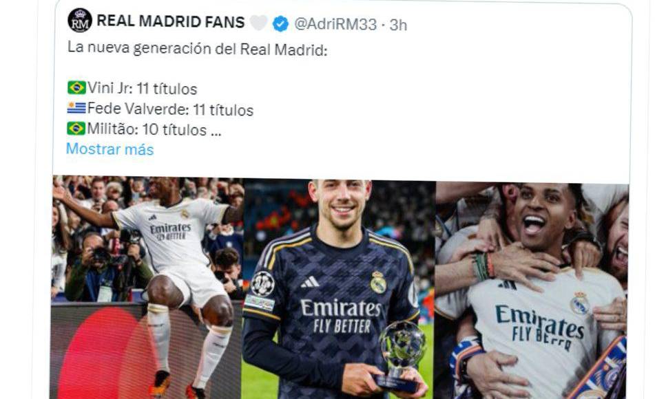 ”La nueva era”, señaló Vinicius de forma burlesca en honor al defensor Ronald Araújo del FC Barcelona. Dicha frase fue usada por el uruguayo cuando en el 2023 le ganaron una Supercopa de España a los blancos y hoy el brasileño se mofó de esas palabras.