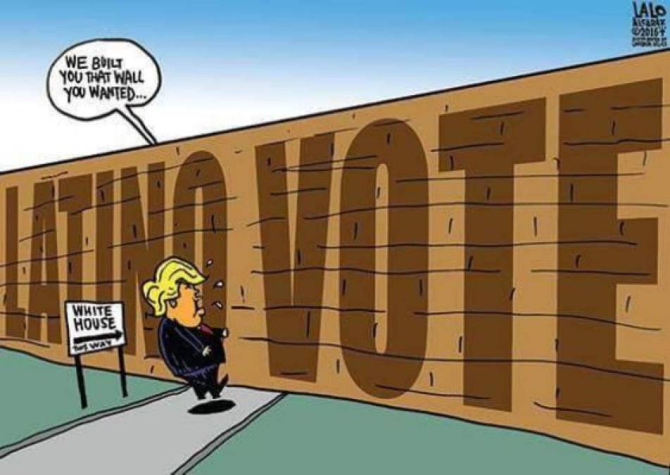 Trump se estrelló contra el muro del voto latino en su carrera hacia la Casa Blanca.