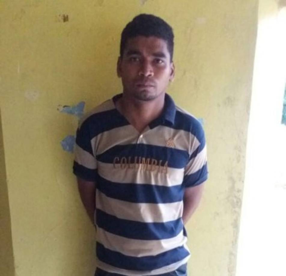 Ángel Joel Montes fue capturado en por el delito de incesto agravado en Yoro.