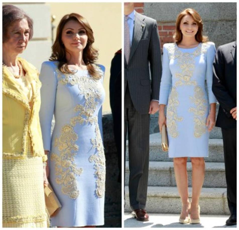 Lo que no se puede desconocer es la elegancia de la exactriz mexicana. Siempre lució radiante, incluso, a la par de grandes personalidades como en esta foto donde aparece con la reina Sofía de España