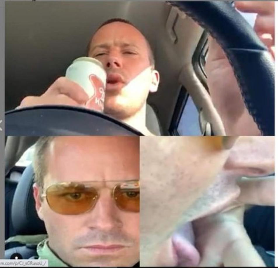 El medio británico Daily Mail publicó estas imágenes de Armie Hammer, en las que se ve al actor manejando y bebiendo cerveza.
