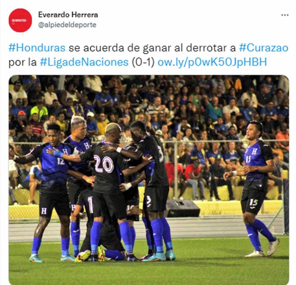Everardo Herrera de Costa Rica - “Honduras se acuerda de ganar al derrotar a Curazao por la Liga de Naciones”.
