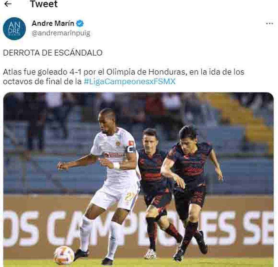 André Marín: “Derrota de escándalo.”