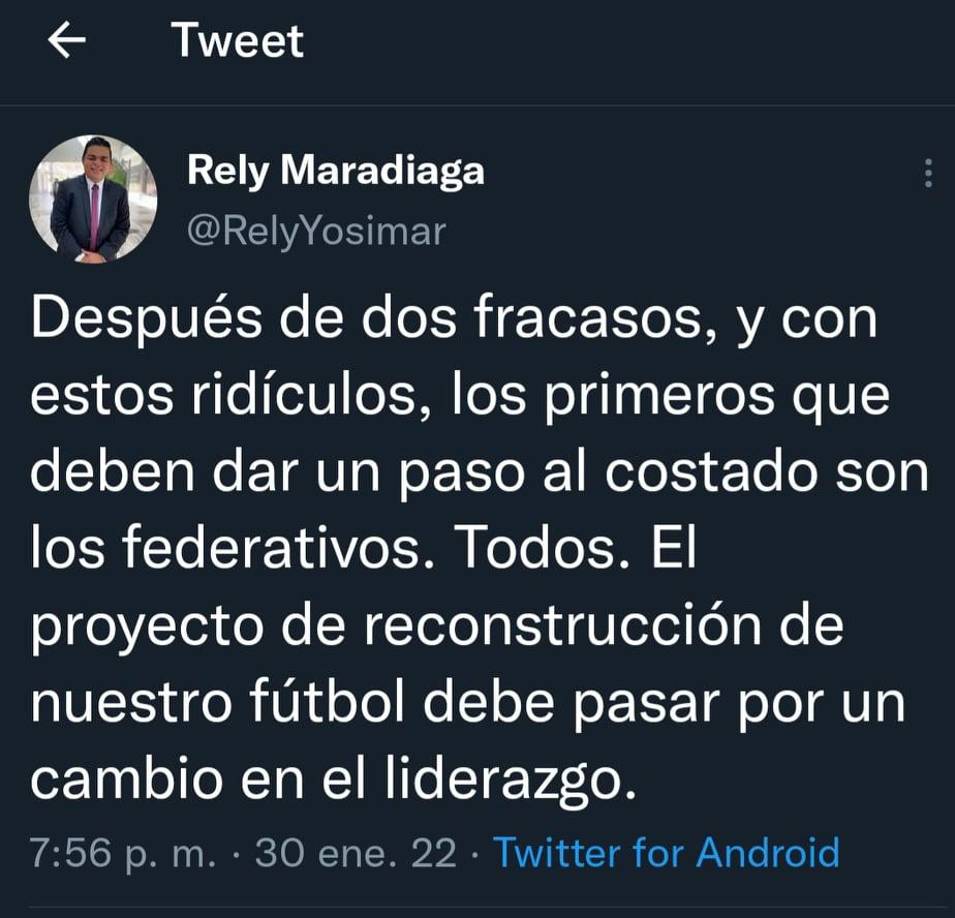 Rely Maradiaga: El periodista hondureño se unió a las críticas para los directivos de la Fenafuth.